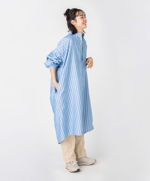 L.L.Bean（エルエルビーン）の「【JAPAN EDITION】オロノ・ロングスリーブ・ロング・シャツ（シャツワンピース・レディース・ブルー系その他2/イエロー系その他/タン/ブルー系その他・MEDIUM）」の7枚目の写真