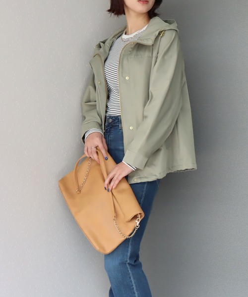 libelle more（リベル モア）の「【撥水・防汚】テフロン加工　マウンテンパーカー（マウンテンパーカー・レディース・オリーブ/グレイッシュベージュ/アイボリー/ブラック/ネイビー・M/L）」の20枚目の写真