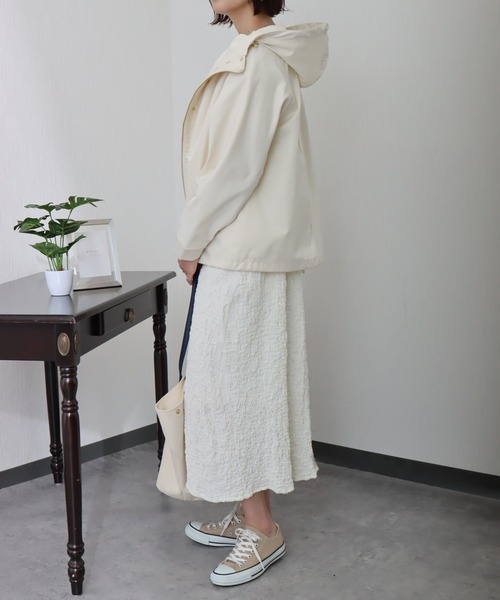 libelle more（リベル モア）の「【撥水・防汚】テフロン加工　マウンテンパーカー（マウンテンパーカー・レディース・オリーブ/グレイッシュベージュ/アイボリー/ブラック/ネイビー・M/L）」の8枚目の写真