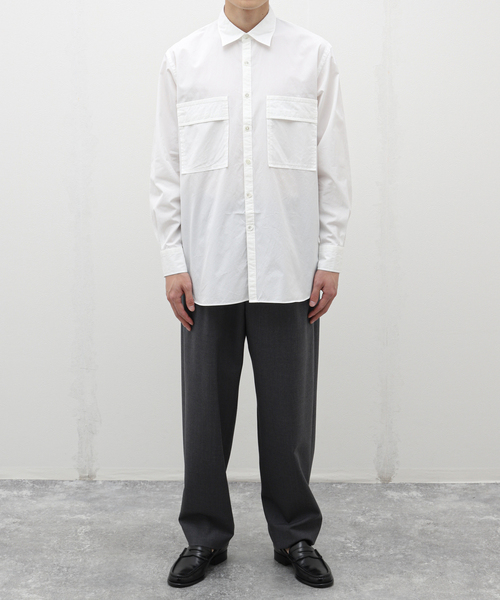 EDIFICE(エディフィス)の「【:colon / コロン】CSH-4 CTN Broad W-Pocket SH(シャツ/ブラウス・メンズ・ホワイト・3/1)」の2枚目の写真