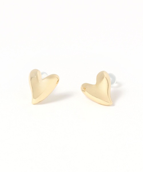 LAKOLE（ラコレ）の「プチ変形ハート樹脂ポストピアス / 104315（ピアス（両耳用）・レディース・その他1/その他2・FREE）」の2枚目の写真
