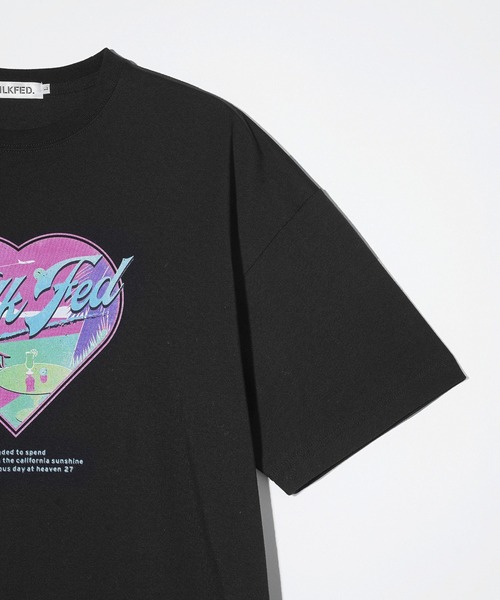 MILKFED.(ミルクフェド)の「HEART VACATION WIDE S/S TEE(Tシャツ/カットソー・レディース・ブラック/ライトピンク/ホワイト・M/L)」の8枚目の写真