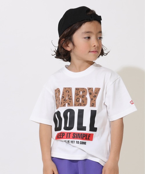 セール】親子お揃い ヒョウ柄 貼り付け Tシャツ 9366K（Tシャツ 