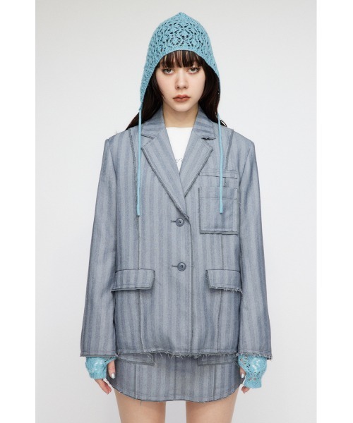 LAGUA GEM(ラグアジェム)の「CUT OFF TAILORED ジャケット(テーラードジャケット・レディース・ピンク/グレー・FREE)」の20枚目の写真