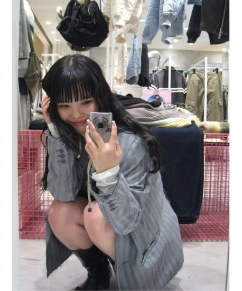 LAGUA GEM(ラグアジェム)の「CUT OFF TAILORED ジャケット(テーラードジャケット・レディース・ピンク/グレー・FREE)」の12枚目の写真