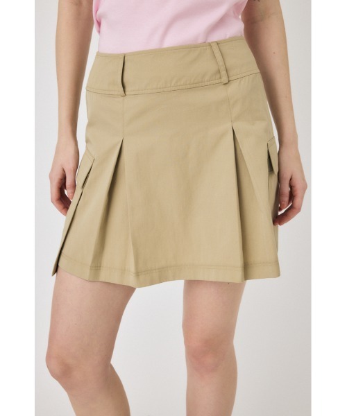 MOUSSY（マウジー）の「MILITARY PLEATS スカート（スカート・レディース・ベージュ/ブラック/オフホワイト・1/2）」の3枚目の写真