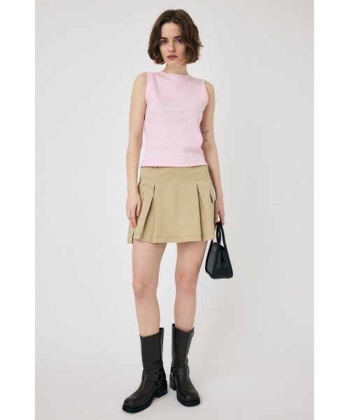 MOUSSY（マウジー）の「MILITARY PLEATS スカート（スカート・レディース・ベージュ/ブラック/オフホワイト・1/2）」の8枚目の写真