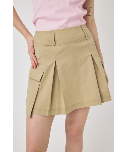 MOUSSY（マウジー）の「MILITARY PLEATS スカート（スカート・レディース・ベージュ/ブラック/オフホワイト・1/2）」の11枚目の写真