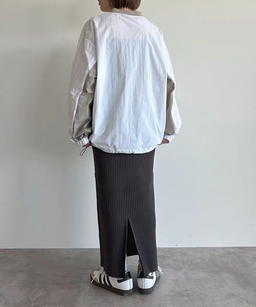 apres jour mignon（アプレジュールミニョン）の「サマーニットナロースカート【ZOZOTOWN限定アイテム】（スカート・レディース・パープル/チャコールグレー/グリーン/レッド/ブラック・X-LARGE/MEDIUM/SMALL）」の15枚目の写真