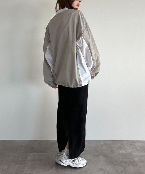 apres jour mignon（アプレジュールミニョン）の「サマーニットナロースカート【ZOZOTOWN限定アイテム】（スカート・レディース・パープル/チャコールグレー/グリーン/レッド/ブラック・X-LARGE/MEDIUM/SMALL）」の8枚目の写真