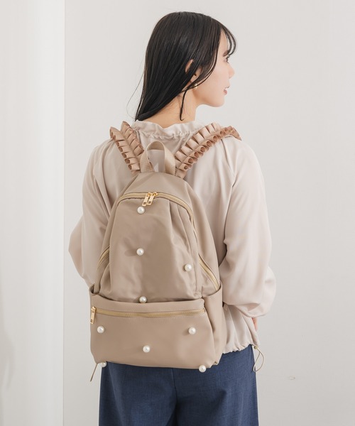 a-jolie（アジョリー）の「【a-jolie】レザーコンビパール