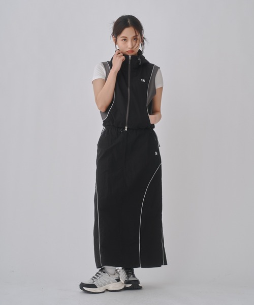 SET UP対応] (WOMAN) CONTRAST LONG SKIRT（スカート