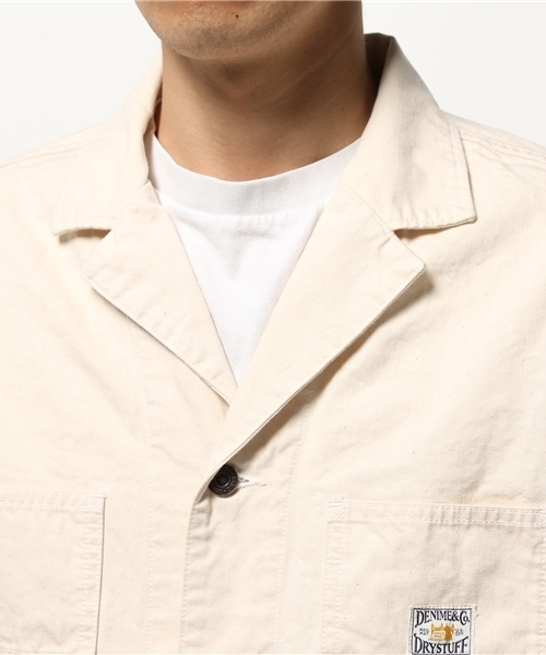 Denime（ドゥニーム）の「【Made In Japan】ENGINEER SHOP COAT/エンジニアショップコート（ステンカラーコート・メンズ・ネイビー/オフホワイト/オリーブ・LARGE/MEDIUM/SMALL）」の17枚目の写真