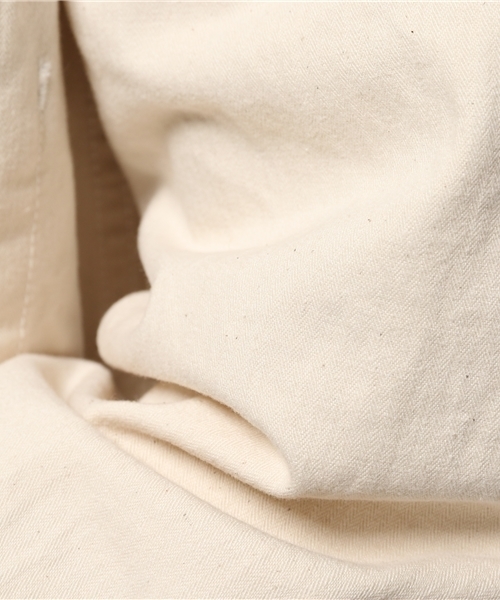 Denime(ドゥニーム)の「【MadeInJapan】ENGINEER SHOP COAT/エンジニアショップコート(ステンカラーコート・メンズ・オフホワイト/ネイビー/オリーブ・MEDIUM/LARGE/SMALL)」の15枚目の写真