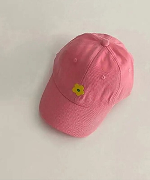 Bambin（ボンバン）の「【 Bambin / ボンバン 】 フラワー 刺繍 カラー キャップ（キャップ・キッズ・ピンク/ブルー/アイボリー/ブラック/ベージュ・FREE）」の8枚目の写真