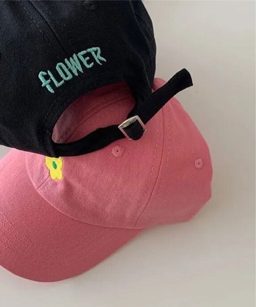 Bambin（ボンバン）の「【 Bambin / ボンバン 】 フラワー 刺繍 カラー キャップ（キャップ・キッズ・ピンク/ブルー/アイボリー/ブラック/ベージュ・FREE）」の12枚目の写真