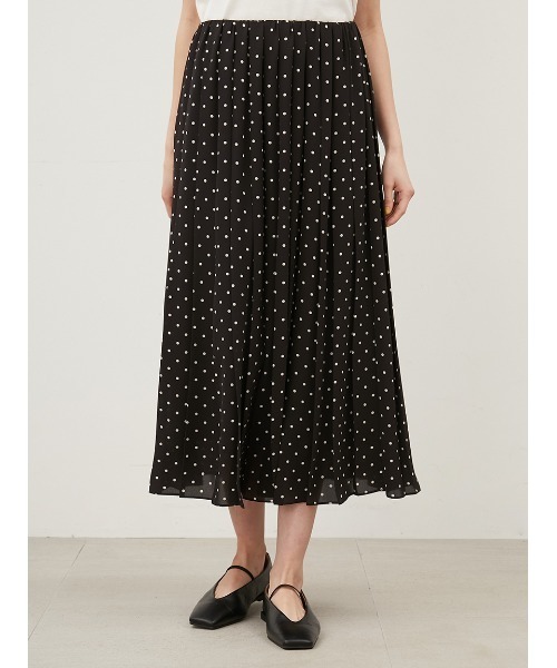 Mila Owen（ミラオーウェン）の「ウエストゴムマテリアルプリーツ