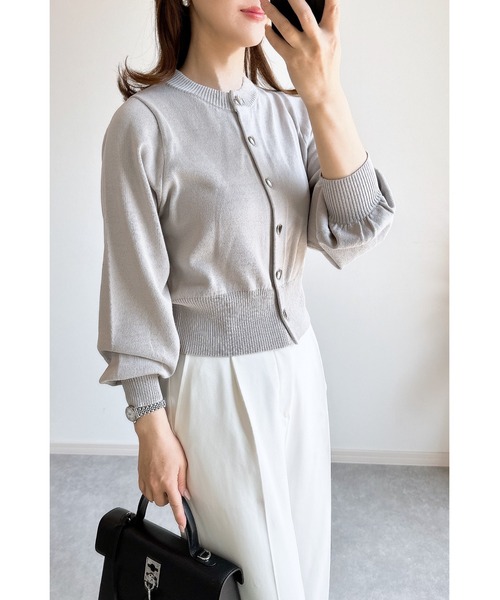 &. NOSTALGIA(アンドドットノスタルジア)の「【ZOZO限定】UVカットハート釦クルーネックシャリカーディガン(カーディガン/ボレロ・レディース・ホワイト/グレー/ブラック・M)」の22枚目の写真