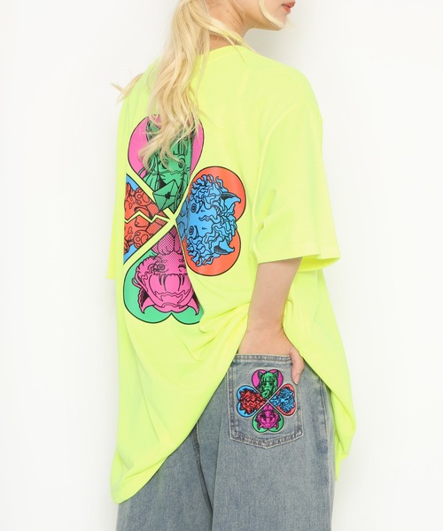 PUNYUS（プニュズ）の「恋愛しようぜ若者Ｔシャツ（Tシャツ/カットソー・レディース・ピンク/ホワイト/イエロー/ブラック・1/2/3/4）」の3枚目の写真