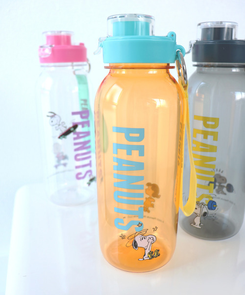 PEANUTS（ピーナッツ）の「〈PEANUTS/ピーナッツ〉DRINK BOTTLE WITH STRAP/ドリンク ボトル with ストラップ（水筒・レディース・グリーン/クリア/レッド/ブラック/オレンジ/ピンク・ONE SIZE）」の5枚目の写真