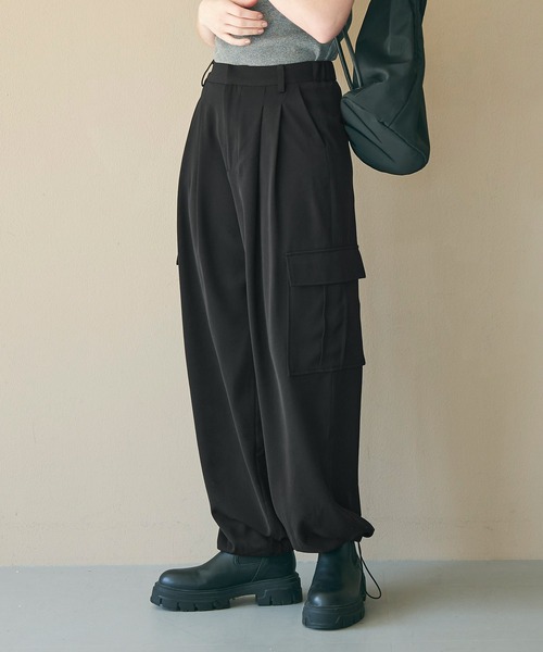 coca(coca)(コカ)の「きれいめワークパンツ(その他パンツ・レディース・ブラック/ベージュ・S/M/L)」の2枚目の写真