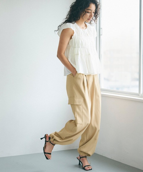coca(coca)(コカ)の「きれいめワークパンツ(その他パンツ・レディース・ブラック/ベージュ・S/M/L)」の8枚目の写真