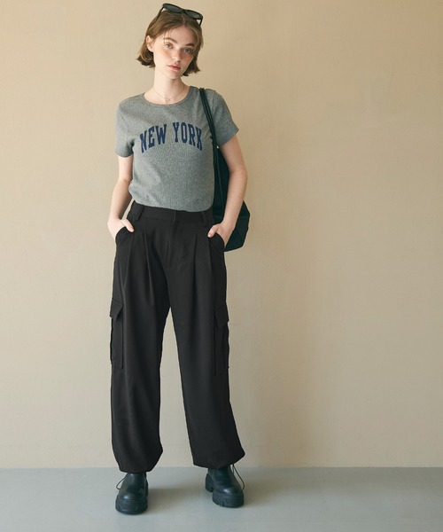 coca(coca)(コカ)の「きれいめワークパンツ(その他パンツ・レディース・ブラック/ベージュ・S/M/L)」の4枚目の写真