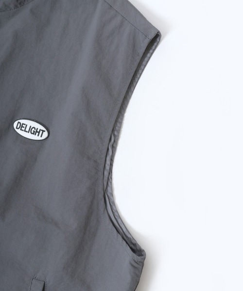 Salong hameu（サロン ハミュー）の「シリコンロゴワッペン ナイロンベスト メンズ レディース（ベスト・メンズ・カーキオリーブ/グレー/ブラック・L/M）」の18枚目の写真