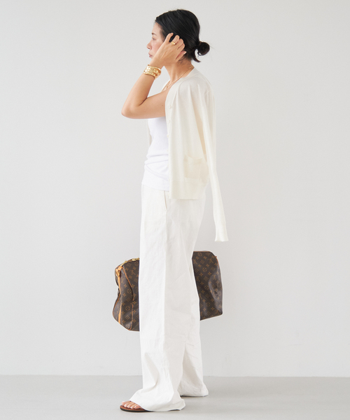 ドゥーズィエムクラス *Stretch twill タックパンツ 38 ホワイト stretch twill タックパンツ（スラックス）｜Deuxieme Classe