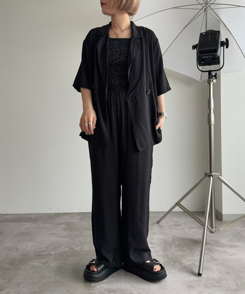 apres jour mignon（アプレジュールミニョン）の「アソートシアーレースジャケット【SET UP可能】【ZOZOTOWN限定アイテム】（テーラードジャケット・レディース・チャコールグレー/ブラック系その他2/ダークブルー/アイボリー/ブラック・X-LARGE/フリー）」の22枚目の写真