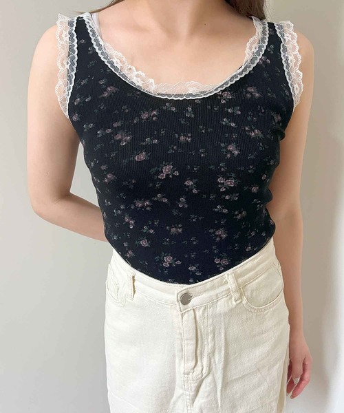 エルメス タンクトップ M 麦柄 花柄