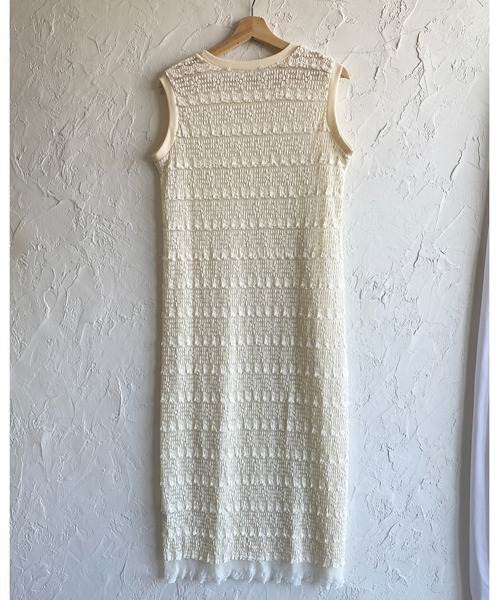 She's Closet(シーズクローゼット)の「透かし編みノースリーブシアーフリルIラインロングワンピース(ワンピース・レディース・アイボリー/ブラック・FREE)」の18枚目の写真