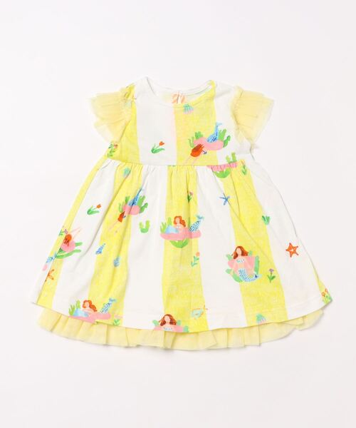 HAKKA BABY（ハッカベビー）の「[ベビー]hakka　kids×yuko　maegawa　ひみつのうみプリントワンピース（ワンピース・キッズ・ライトブルー/イエロー・80ｃｍ/90cm）」の2枚目の写真