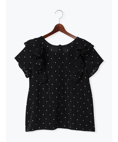 Te chichi TERRASSE（テチチテラス）の「ドット肩フリルブラウス（シャツ/ブラウス・レディース・オフホワイト/ブラック/ネイビー・F）」の2枚目の写真