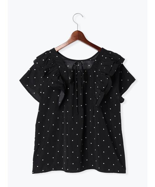 Te chichi TERRASSE（テチチテラス）の「ドット肩フリルブラウス（シャツ/ブラウス・レディース・オフホワイト/ブラック/ネイビー・F）」の8枚目の写真