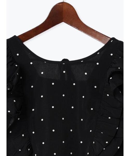 Te chichi TERRASSE（テチチテラス）の「ドット肩フリルブラウス（シャツ/ブラウス・レディース・オフホワイト/ブラック/ネイビー・F）」の9枚目の写真