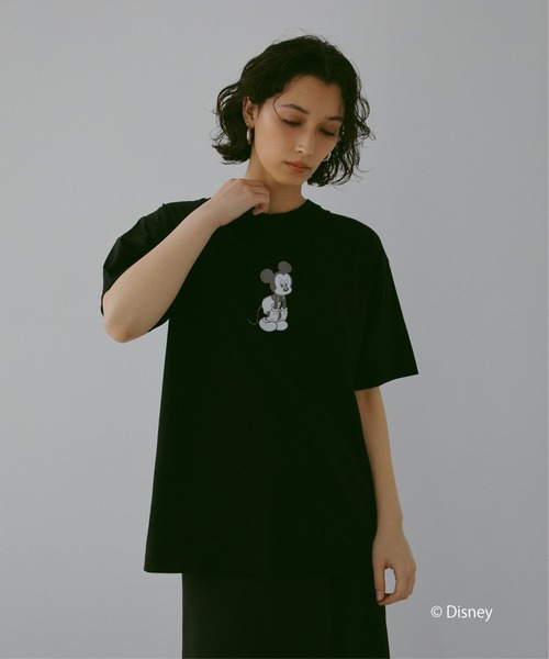N WITH.（エヌウィズ）の「mickey TEE front（Tシャツ/カットソー・レディース・アイボリー/ブラック・FREE）」の13枚目の写真