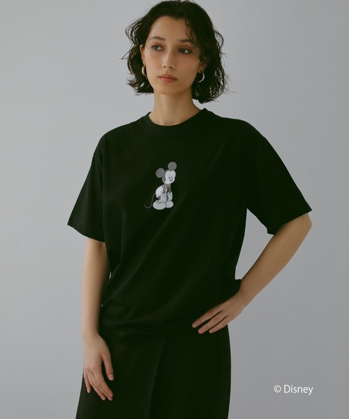 N WITH.（エヌウィズ）の「mickey TEE front（Tシャツ/カットソー・レディース・アイボリー/ブラック・FREE）」の12枚目の写真