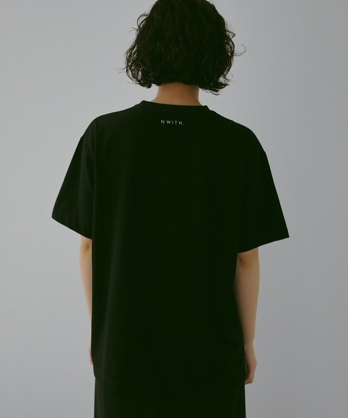 N WITH.（エヌウィズ）の「mickey TEE front（Tシャツ/カットソー・レディース・アイボリー/ブラック・FREE）」の11枚目の写真