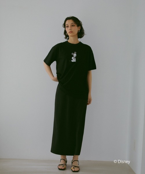 N WITH.（エヌウィズ）の「mickey TEE front（Tシャツ/カットソー・レディース・アイボリー/ブラック・FREE）」の10枚目の写真