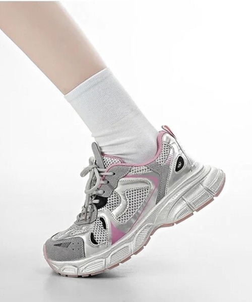 sevens(セブンズ)の「【sevens】シルバーダッドスニーカー(スニーカー・レディース・ピンク/シルバー・24/23.5/23)」の9枚目の写真