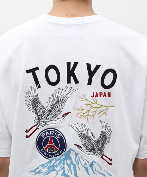 PARIS SAINT-GERMAIN(パリサンジェルマン)の「PSG JP Tsuru embroidery TEE(Tシャツ/カットソー・メンズ・ブラック/ホワイト・X-LARGE/LARGE/MEDIUM)」の7枚目の写真