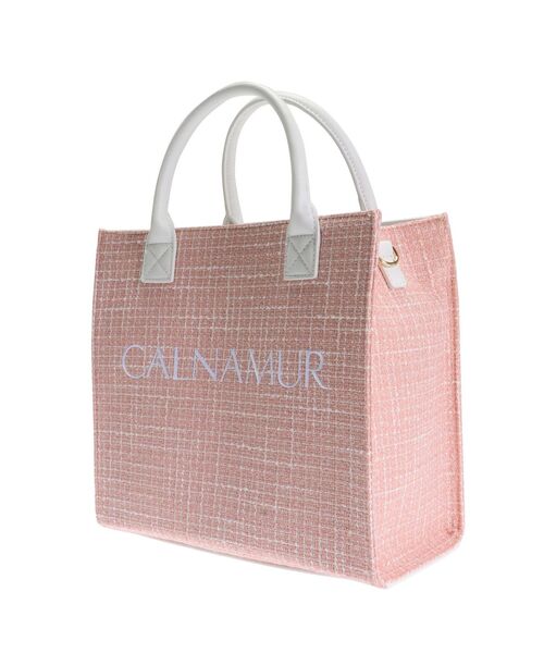 CALNAMUR（カルナムール）の「TWEED LOGO BAG（ハンドバッグ・レディース・ブラック/ピンク/ホワイト・FREE）」の8枚目の写真
