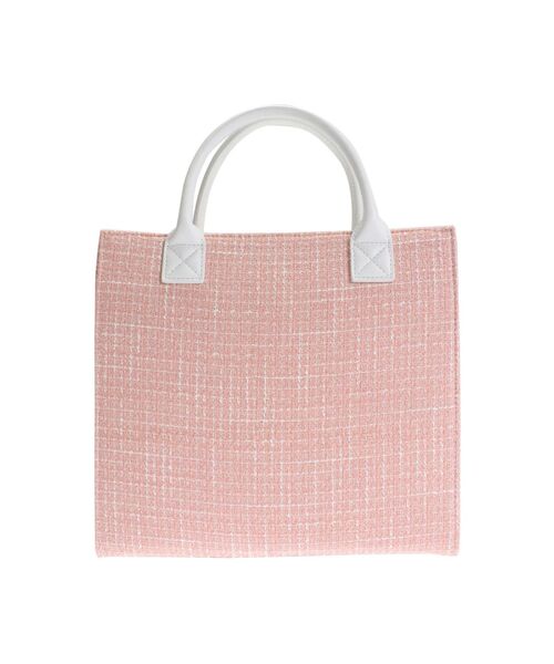 CALNAMUR（カルナムール）の「TWEED LOGO BAG（ハンドバッグ・レディース・ブラック/ピンク/ホワイト・FREE）」の9枚目の写真