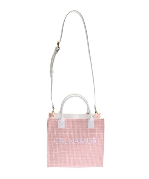 CALNAMUR（カルナムール）の「TWEED LOGO BAG（ハンドバッグ・レディース・ブラック/ピンク/ホワイト・FREE）」の14枚目の写真
