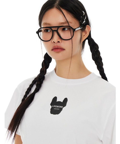 LIFE WORK（ライフワーク）の「LIFEWORK／Frigure シルエットT（Tシャツ/カットソー・レディース・ブラック/ホワイト/ピンク/ベージュ・X-SMALL/SMALL）」の5枚目の写真