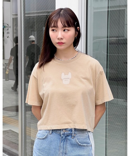 LIFE WORK（ライフワーク）の「LIFEWORK／Frigure シルエットT（Tシャツ/カットソー・レディース・ブラック/ホワイト/ピンク/ベージュ・X-SMALL/SMALL）」の18枚目の写真