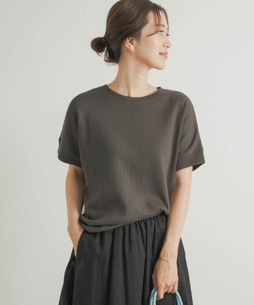 URBAN RESEARCH DOORS(アーバンリサーチドアーズ)の「『UVカット』コットンリネン針抜きプルオーバー(Tシャツ/カットソー・レディース・パープル/ホワイト系その他/グリーン系その他/チャコールグレー・MEDIUM)」の14枚目の写真