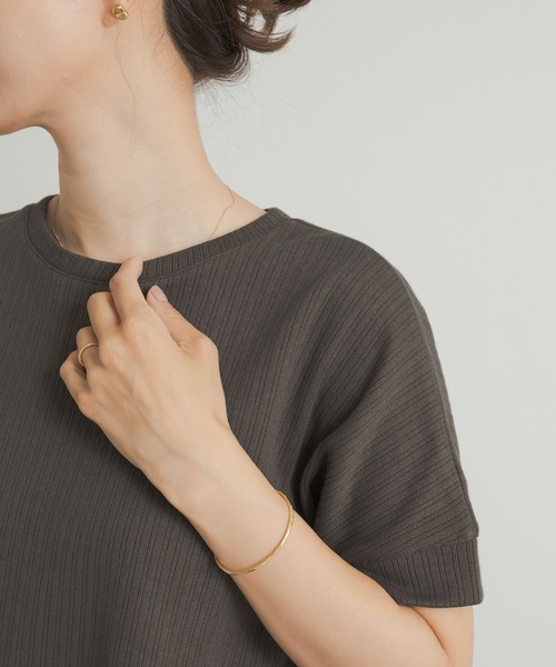 URBAN RESEARCH DOORS(アーバンリサーチドアーズ)の「『UVカット』コットンリネン針抜きプルオーバー(Tシャツ/カットソー・レディース・パープル/ホワイト系その他/グリーン系その他/チャコールグレー・MEDIUM)」の20枚目の写真