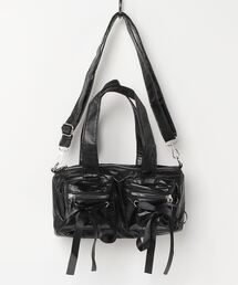 Never mind the XU / Chikashitsu+ | 韓国ファッション nmtc + エヌエムティーシープラス ribbon mini 2way bag ドラムバッグ ミニバッグ ショルダーバッグ ハンドバッグ リボンバッグ カバン 韓国ストリート ストリートファッション(ショルダーバッグ)
